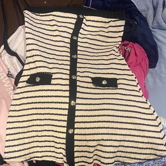 Striped Strapless Dress - Picture 1 of 1